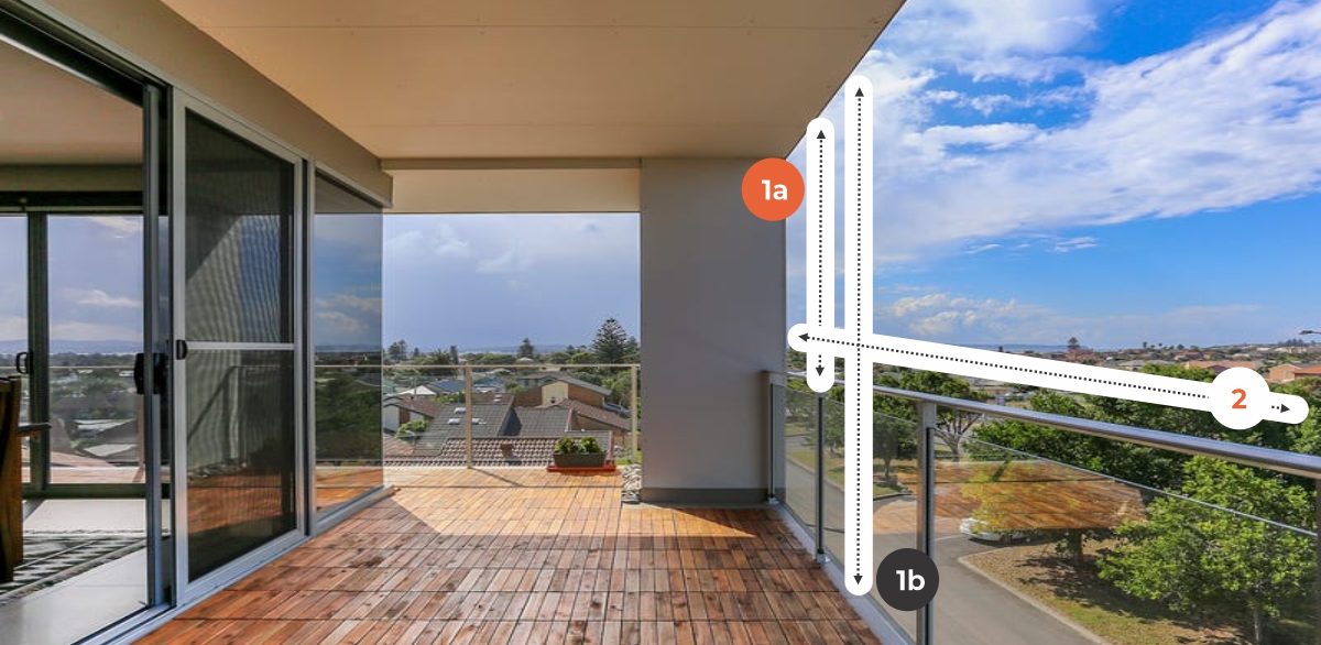 como medir redes para balcones